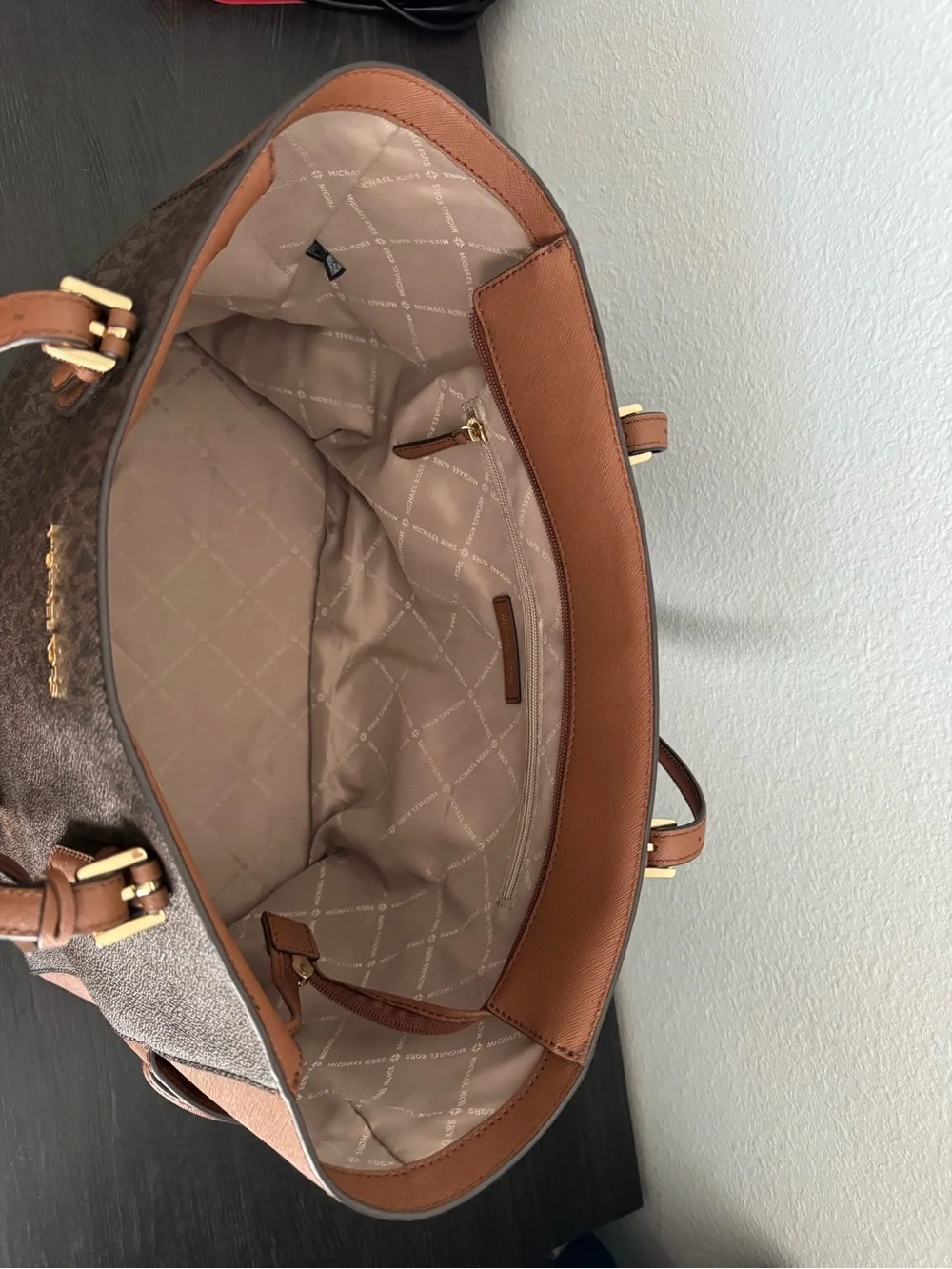 Michael Kors Brown Signature Tote Bag